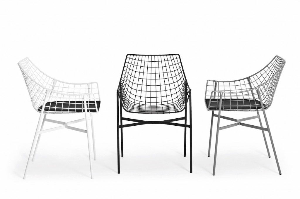 chaises design grillagés