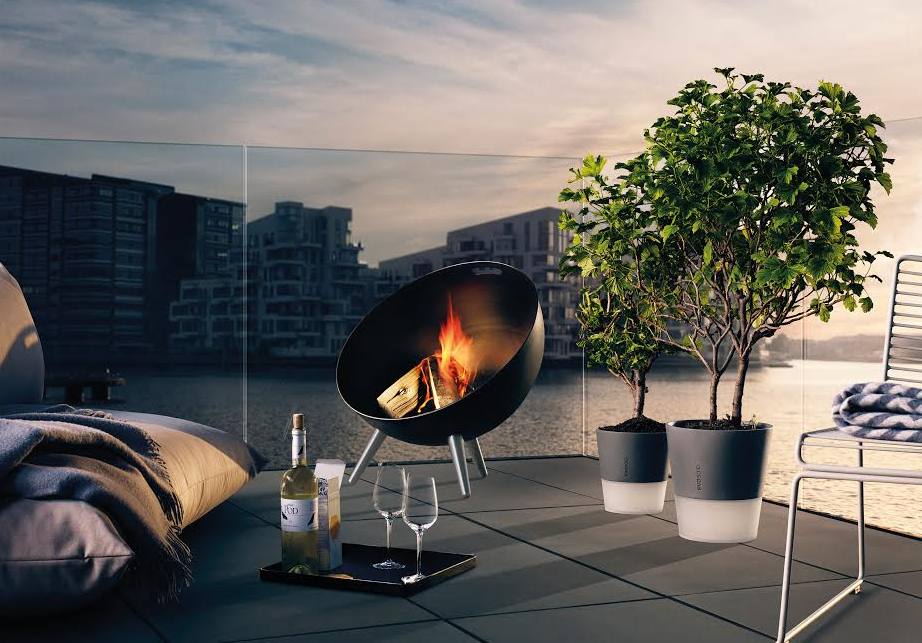 JC EvaSolo, FireGlobe, Selfwatering flowerpots paysage