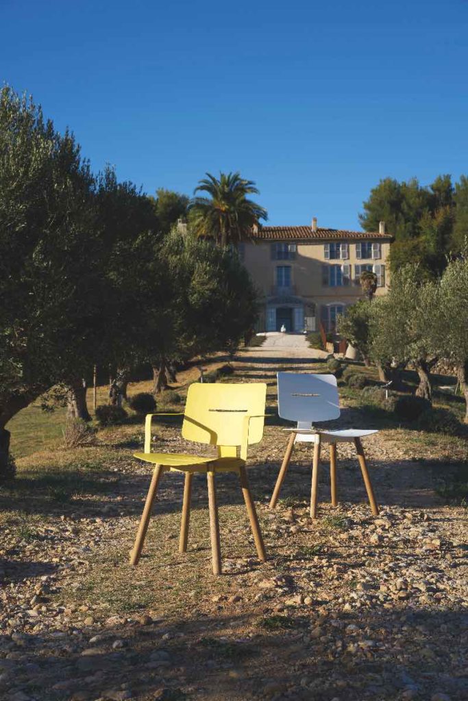 mobilier chaise jaune