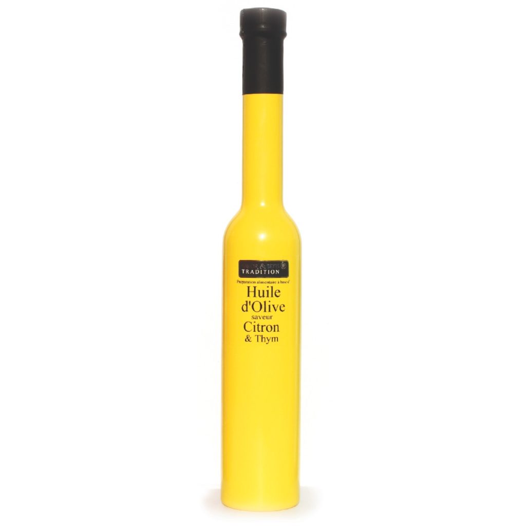 bouteille huile d'olive jaune