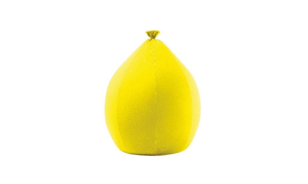 pouf ballon jaune