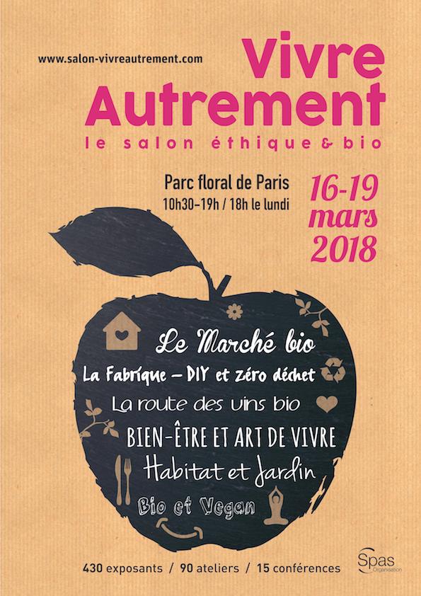 Affiche pour le Salon Vivre Autrement 2018 ; © Faust Favart